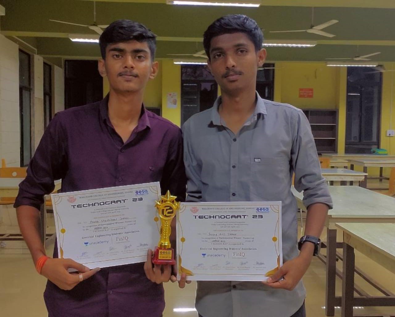 Project Competion Runner-Ups at WCE, Sangli